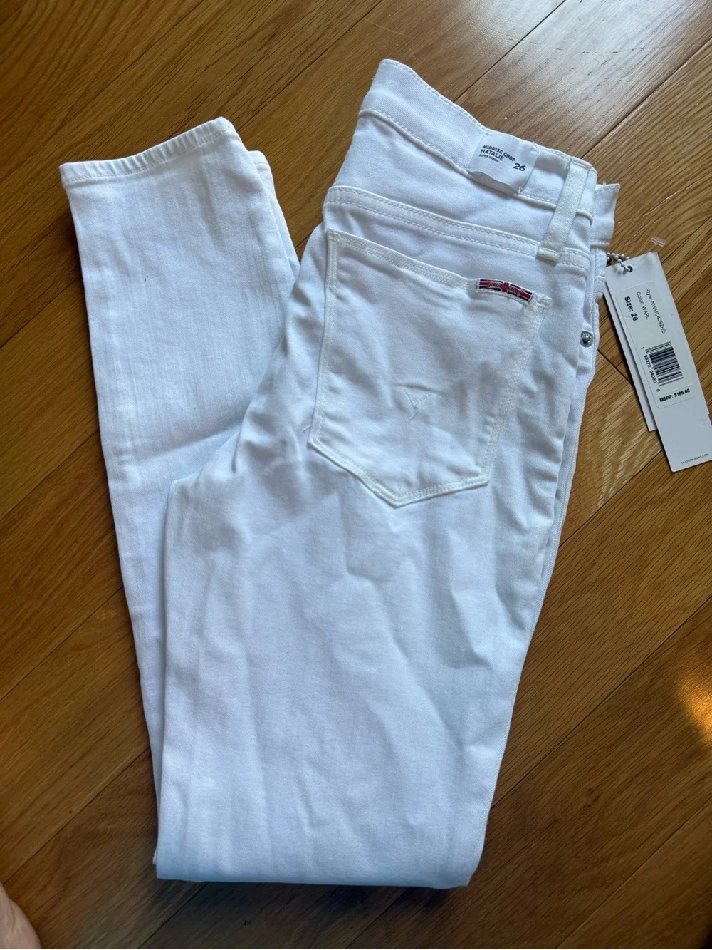 NWT Hudson Natalie Midrise Crop Super Skinny Jeans in White